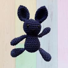 Load image into Gallery viewer, Navy Blue Mini Crochet Bunny
