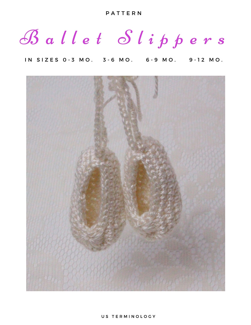 Crochet Pattern - Ballet Slippers