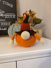 Load image into Gallery viewer, Fall Gnome Decor, Crochet Pumpkin Gnome, Autumn Decoration
