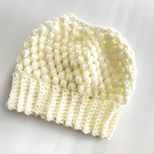 Load image into Gallery viewer, Messy Bun Beanie - Hat - Crocheted

