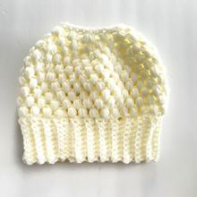 Load image into Gallery viewer, Messy Bun Beanie - Hat - Crocheted
