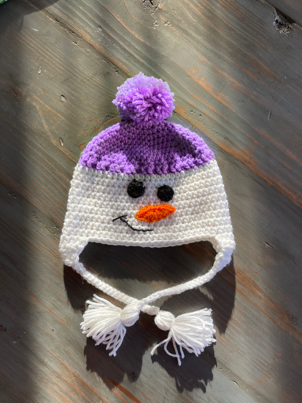 Crochet Winter Snowman Hat