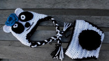 Load image into Gallery viewer, Crochet Panda - Diaper Cover and Hat
